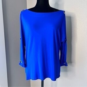 Cable & Gauge women’s royal blue long sleeve top size medium